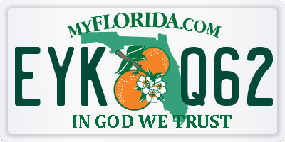 FL license plate EYKQ62