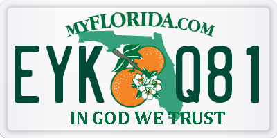 FL license plate EYKQ81