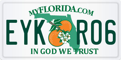FL license plate EYKR06