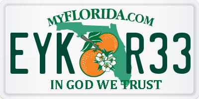 FL license plate EYKR33