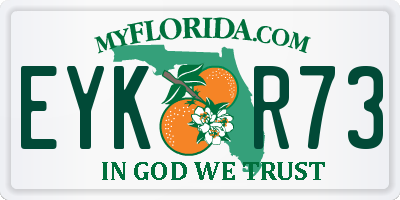 FL license plate EYKR73
