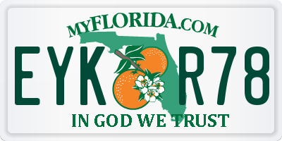 FL license plate EYKR78
