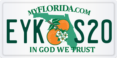 FL license plate EYKS20
