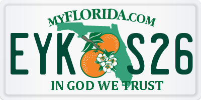 FL license plate EYKS26