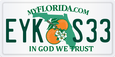 FL license plate EYKS33