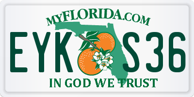 FL license plate EYKS36