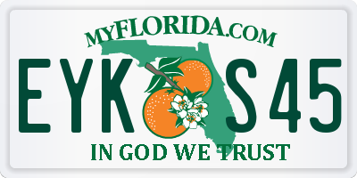 FL license plate EYKS45