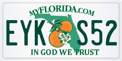 FL license plate EYKS52
