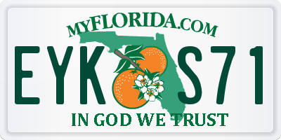 FL license plate EYKS71