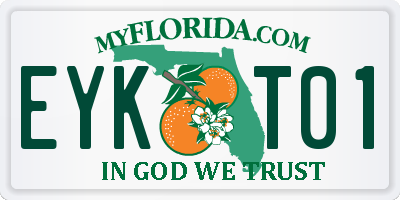 FL license plate EYKT01