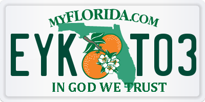 FL license plate EYKT03
