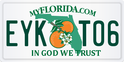 FL license plate EYKT06