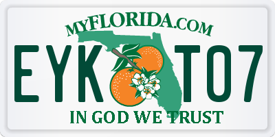 FL license plate EYKT07