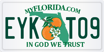 FL license plate EYKT09