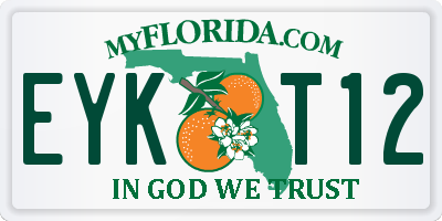 FL license plate EYKT12