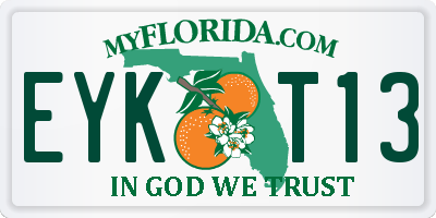 FL license plate EYKT13