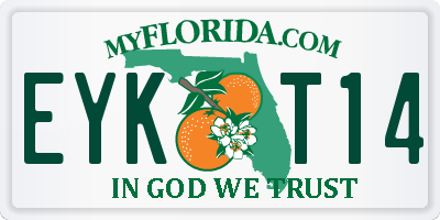 FL license plate EYKT14