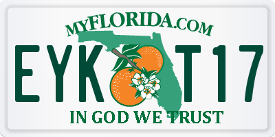FL license plate EYKT17
