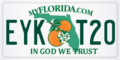FL license plate EYKT20