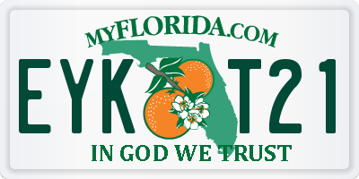 FL license plate EYKT21