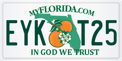 FL license plate EYKT25