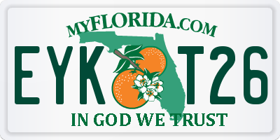 FL license plate EYKT26