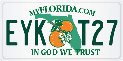 FL license plate EYKT27