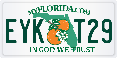 FL license plate EYKT29