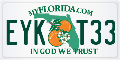 FL license plate EYKT33