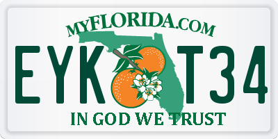 FL license plate EYKT34