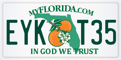 FL license plate EYKT35