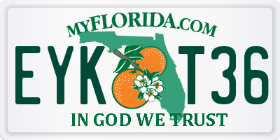 FL license plate EYKT36
