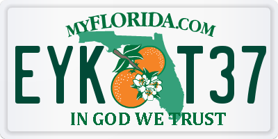 FL license plate EYKT37