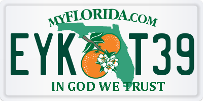 FL license plate EYKT39