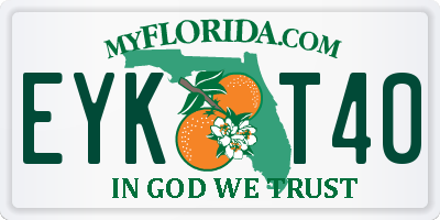 FL license plate EYKT40