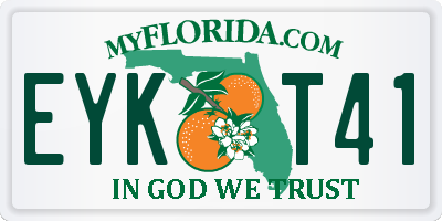 FL license plate EYKT41