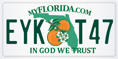 FL license plate EYKT47