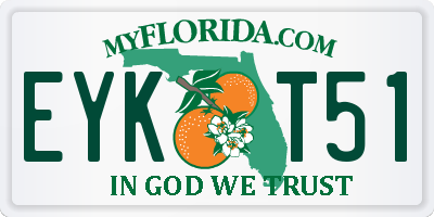 FL license plate EYKT51