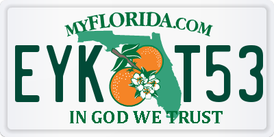 FL license plate EYKT53