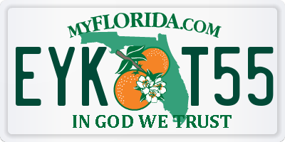 FL license plate EYKT55