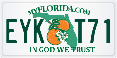 FL license plate EYKT71