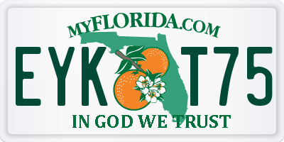 FL license plate EYKT75