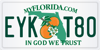 FL license plate EYKT80