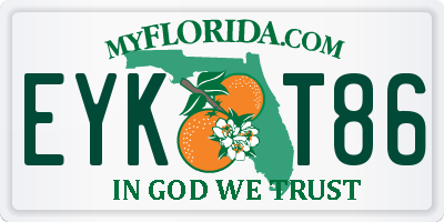 FL license plate EYKT86