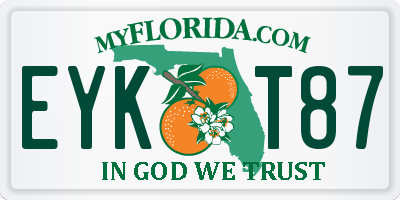 FL license plate EYKT87