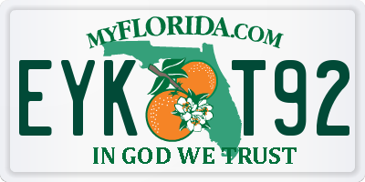 FL license plate EYKT92