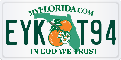 FL license plate EYKT94