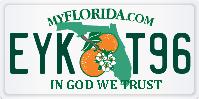FL license plate EYKT96