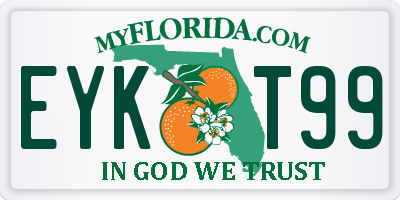 FL license plate EYKT99