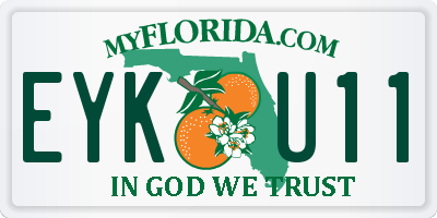 FL license plate EYKU11